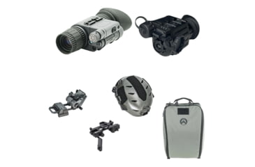 Image of Armasight MNVD-51/Sidekick Bundle, Pinnacle Gen 3 Ghost White Phosphor IIT NVM, 320 TMM, M/L Helmet, Gray