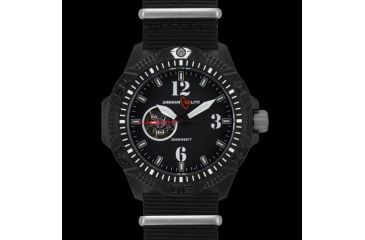 Image of Armourlite Caliber Series Automatic Black Dial Watch with Black Nylon Band, Black AL1203