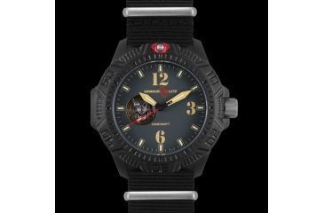 Image of Armourlite Caliber Series Automatic Watch with Black Nylon Band, Black AL1201