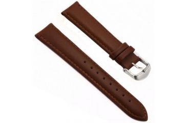 Image of Armourlite Captain Field Watch Band - Leather, Brown, Silver Buckle, Small AL300BRW