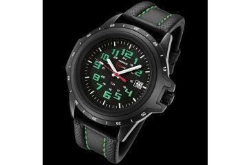 Image of Armourlite ColorBurst Shatterproof Scratch Resistant Glass Green Tritium Watch, Black/Green, Small AL208