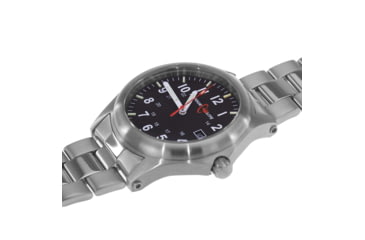 Image of Armourlite Field Series AL101 Swiss Made Tritium Illuminated Watch with Shatterproof Armourglass, Raw Steel Case, Black Dial, 42mm, AL101