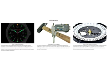 Image of Armourlite Field Series AL102 Swiss Made Tritium Illuminated Watch with Shatterproof Armourglass, Raw Steel Case, Beige Dial, 42mm, AL102