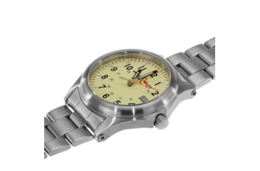 Image of Armourlite Field Series AL102 Swiss Made Tritium Illuminated Watch with Shatterproof Armourglass, Raw Steel Case, Beige Dial, 42mm, AL102