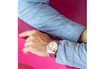 Image of Armourlite Field Series AL102 Swiss Made Tritium Illuminated Watch with Shatterproof Armourglass, Raw Steel Case, Beige Dial, 42mm, AL102