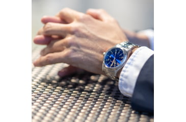 Image of Armourlite Field Series AL103 Swiss Made Tritium Illuminated Watch with Shatterproof Armourglass, Raw Steel Case, Blue Dial, 42mm, AL103