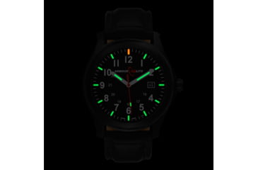 Image of Armourlite Field Series AL114 Swiss Made Tritium Illuminated Watch with Shatterproof Armourglass, Black Case, Black Dial, White Numbers, 42mm, AL114