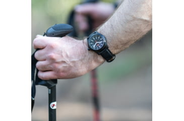 Image of Armourlite Field Series AL114 Swiss Made Tritium Illuminated Watch with Shatterproof Armourglass, Black Case, Black Dial, White Numbers, 42mm, AL114