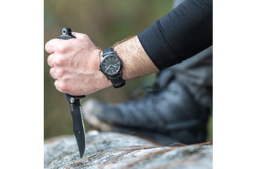 Image of Armourlite Field Series AL115 Swiss Made Tritium Illuminated Watch with Shatterproof Armourglass, Black Case, Blackout Dial, 42mm, AL115