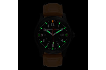 Image of Armourlite Field Series AL124 Swiss Made Tritium Illuminated Watch with Shatterproof Armourglass, Black Case, Black Dial, White Numbers, 42mm, AL124