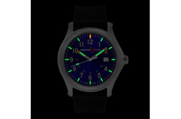 Image of Armourlite Field Series AL133 Swiss Made Tritium Illuminated Watch with Shatterproof Armourglass, Raw Steel Case, Blue Dial, 42mm, AL133