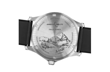 Image of Armourlite Field Series AL133 Swiss Made Tritium Illuminated Watch with Shatterproof Armourglass, Raw Steel Case, Blue Dial, 42mm, AL133