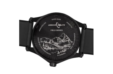 Image of Armourlite Field Series AL135 Swiss Made Tritium Illuminated Watch with Shatterproof Armourglass, Black Case, Blackout Dial, 42mm, AL135