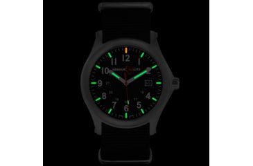 Image of Armourlite Field Series AL141 Swiss Made Tritium Illuminated Watch with Shatterproof Armourglass, Raw Steel Case, Black Dial, 42mm, AL141
