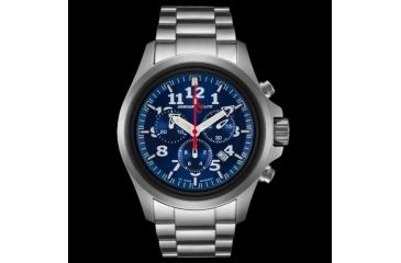 Image of Armourlite Officer Series Blue Dial Stainless Steel Chronograph Watch, Blue/Silver AL814