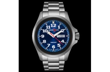 Image of Armourlite Officer Series Blue Dial Stainless Steel Watch, Blue/Silver AL813