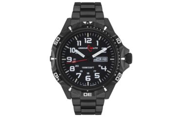 Image of Armourlite Professional Series Tritium Watch, 47mm Case, Ronda 517 Quartz Movement, Black/White AL1402