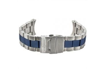Image of Armourlite Professional Series Watch Band - Textured Stainless Steel, Silver, Blue, Small AL77BND
