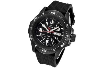 Image of Armourlite Shatter Proof Scratch Resistant Glass Swiss Tritium Watch, Rubber Watch Band, Black, H3, Small AL53