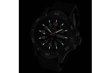Image of Armourlite Shatter Proof Scratch Resistant Glass Swiss Tritium Watch, Rubber Watch Band, Black, H3, Small AL53