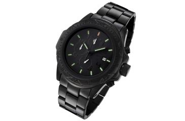 Image of Armourlite Shatterproof High Impact Glass Crystal Phantom Tritium Chronograph Watch, Black, Small AL60