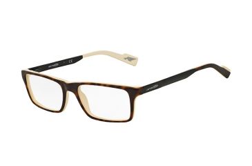 Image of Arnette Auxilary Eyeglasses, Matte Havana on Beige-Matte Black Frame-AN7051-0953