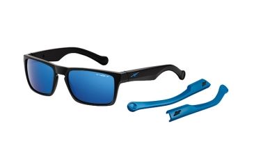 Image of Arnette Specialist Sunglasses, Black Frame, Polarized Blue Mirror Lens-AN4204-01