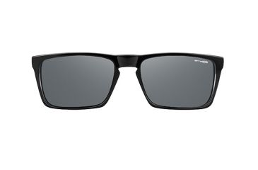 Image of Arnette Specialist Sunglasses, Black On Translucent Clear Frame, Grey Lens-AN4204-03