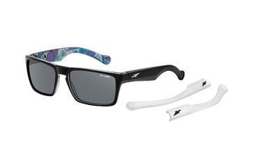 Image of Arnette Specialist Sunglasses, Black On Translucent Clear Frame, Grey Lens-AN4204-03