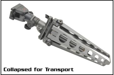 Image of Ashbury Precision Ordnance TACT3, Accupoint Compact Tactical Tripod w/Detachable Base Plate, Tactical Gray 600-41V-0007-00