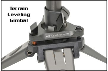 Image of Ashbury Precision Ordnance TACT3-S, Spectre Compact Tactical Tripod w/Detachable Base Plate, Tactical Gray, NSN 1260-01-566-6666 600-41V-0001-00