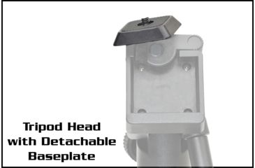 Image of Ashbury Precision Ordnance TACT3-S, Spectre Compact Tactical Tripod w/Detachable Base Plate, Tactical Gray, NSN 1260-01-566-6666 600-41V-0001-00