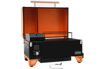 Image of ASMOKE AS350 Portable Pellet Grill and Smoker, Orange, Small, GR04076USAS