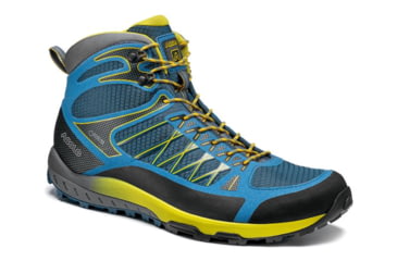 Image of Asolo Grid Mid GV Hiking Shoes - Mens, Indian/Teal/Yellow, 8.5 US, A40516-898-085