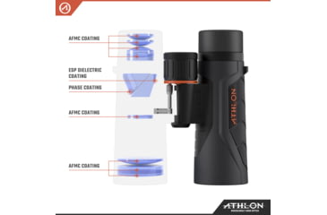 Image of Athlon Optics Argos Gen II UHD Binocular, 8x42mm, Roof Prism, BaK4, Magnesium, Black, 114012