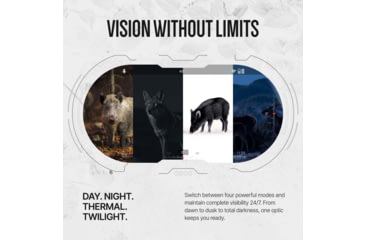 Image of ATN Binox 6 Dual Multispectral 6-48x25mm Thermal Imaging Binocular w/Built-in Laser Rangefinder, 50 Hz, 256x192, Black, MSBNB6225A