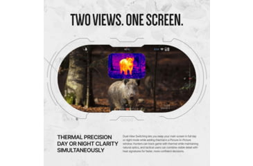 Image of ATN Binox 6 Dual Multispectral 6-48x25mm Thermal Imaging Binocular w/Built-in Laser Rangefinder, 50 Hz, 256x192, Black, MSBNB6225A