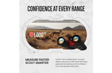 Image of ATN Binox 6 Dual Multispectral 6-48x25mm Thermal Imaging Binocular w/Built-in Laser Rangefinder, 50 Hz, 256x192, Black, MSBNB6225A