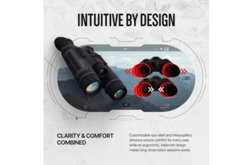 Image of ATN Binox 6 Dual Multispectral 6-48x25mm Thermal Imaging Binocular w/Built-in Laser Rangefinder, 50 Hz, 256x192, Black, MSBNB6225A