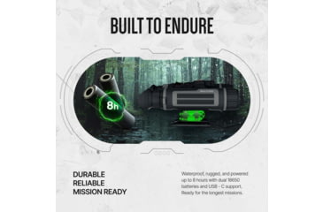 Image of ATN Binox 6 Dual Multispectral 6-48x25mm Thermal Imaging Binocular w/Built-in Laser Rangefinder, 50 Hz, 256x192, Black, MSBNB6225A