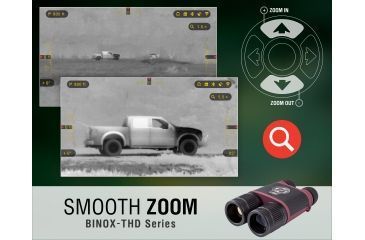 Image of ATN BinoX THD Thermal Binoculars w/Video Recording, Wi-Fi, GPS, Smartphone Control via App. Red/Black