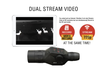 Image of ATN OTS 4T, 1.5-15x, 640x480, Thermal Viewer w/ Full HD Video rec, WiFi,Smooth zoom, iOS/Android Controlling App, Black, TIMNO4642A