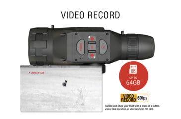 Image of ATN OTS 4T, 2.5-25x, 640x480, Thermal Viewer w/ Full HD Video rec, WiFi, Smooth zoom, iOS/Android Controlling App, Black, TIMNO4643A