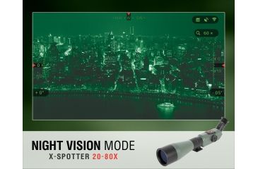 Image of ATN X-Spotter HD 20-80x Smart Day/Night Spotting Scope w/Video Recording, Wi-Fi, GPS, Smartphone Control via App, Green / Black DGSSHD2080