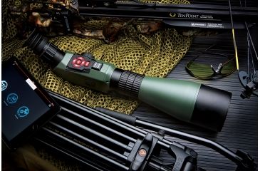 Image of ATN X-Spotter HD 20-80x Smart Day/Night Spotting Scope w/Video Recording, Wi-Fi, GPS, Smartphone Control via App, Green / Black DGSSHD2080