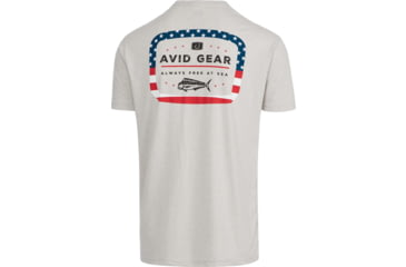 Image of AVID Sportswear Free At Sea T-Shirt - Mens, Heather Silver, Medium, MT12414HSVMD