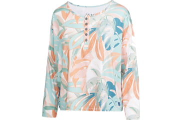 Image of AVID Sportswear Haven Pacifico Henley Shirt - Womens, Sanibel Peach, Extra Large, WK12405SNPXL