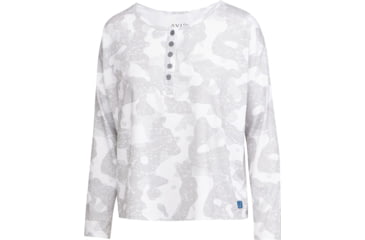 Image of AVID Sportswear Haven Pacifico Henley Shirt - Womens, Shelter White, Medium, WK12405SHWMD