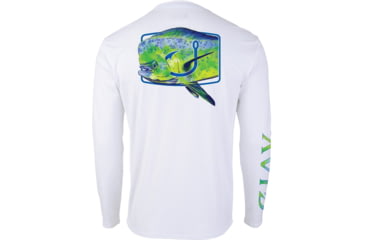 Image of AVID Sportswear Mahi Hook Avidry Long Sleeve Shirt - Mens, White, 3XL, MK12420WHT3X