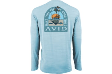 Image of AVID Sportswear Make Time Pacifico Long Sleeve Shirt - Mens, Ice Blue, Small/Medium, MK32341IBLSM